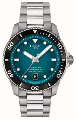 Tissot Seastar 1000 powermatic 80 (40 mm) para hombre con esfera azul y brazalete de acero inoxidable T1208071109100