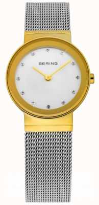 Bering Reloj de malla plateado para mujer Time 10126-001