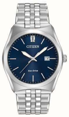 Citizen Reloj de hombre corso eco-drive de acero inoxidable con esfera azul. BM7330-59L