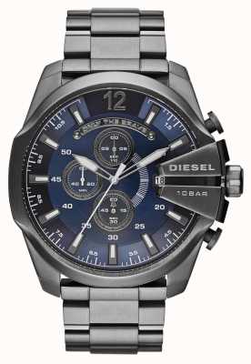Diesel Mega reloj cronógrafo jefe esfera azul DZ4329