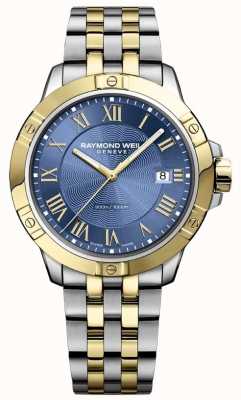 Raymond Weil Reloj de tango para hombre | correa de acero inoxidable | esfera azul profundo | 8160-STP-00508