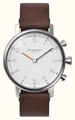 Kronaby Correa de cuero marrón bluetooth nord de 38 mm a1000-0711 S0711/1