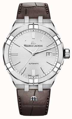 Maurice Lacroix Reloj automático Aikon de cuero marrón AI6008-SS001-130-1