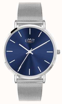 Limit Reloj de hombre con esfera azul de malla de acero inoxidable 6310.37