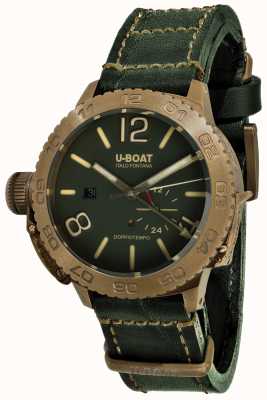 U-Boat Doppiotempo 46 bronzo gr correa automática piel verde 9088