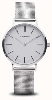 Bering Reloj de mujer clásico acero inoxidable plateado 14134-004