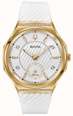 Bulova Pulsera mujer color plateado oro blanco plateado. 98R237