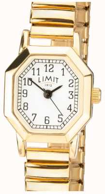 Limit | pulsera extensible en tono dorado para mujer | esfera blanca | 6498