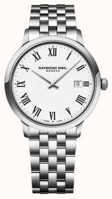 Raymond Weil | pulsera de acero inoxidable toccata para hombre | esfera blanca | 5485-ST-00300