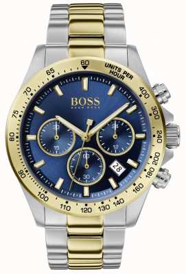 BOSS | héroe del deporte masculino lux | pulsera de dos tonos | esfera azul | 1513767