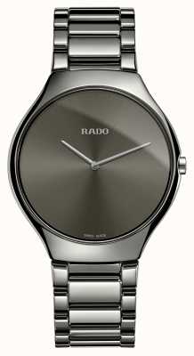 RADO True thinline gris reloj de pulsera de cerámica gris esfera R27955122
