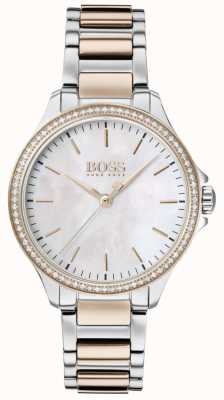 BOSS | diamantes para ella | pulsera de dos tonos | nácar 1502524