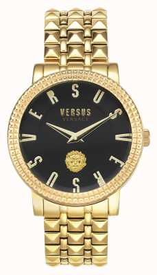 Versus Versace | pigalle femenino | pulsera en tono dorado | esfera negra | VSPEU0519