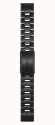 Garmin Correa de reloj Quickfit 22 solamente, pulsera de titanio ventilada con revestimiento dlc gris carbón 010-12863-09