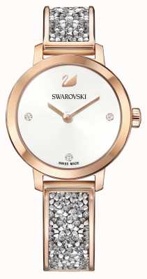 Swarovski | roca cósmica | brazalete de oro rosa | esfera blanca | 5376092