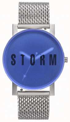 STORM | nueva malla explosiva azul | pulsera de malla de acero | esfera azul | 47456/B