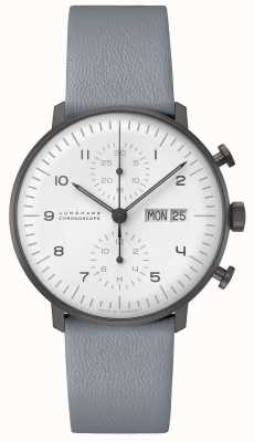 Junghans cronoscopio max bill | Zafiro blanco y negro de 40 mm (fecha en inglés) ex-display 27/4008.03 - EX DISPLAY