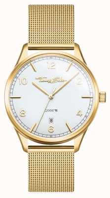 Thomas Sabo | glamour y alma | pulsera de malla de oro para mujer | esfera blanca WA0361-264-202-36