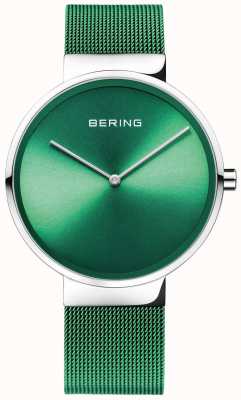 Bering Clásico | correa de malla verde | esfera verde 14539-808