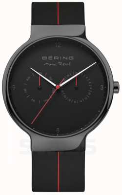 Bering Max rene de los hombres | correa de silicona negra | esfera negra 15542-423
