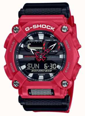 Casio G-shock | trabajo pesado | hora mundial | resina roja GA-900-4AER
