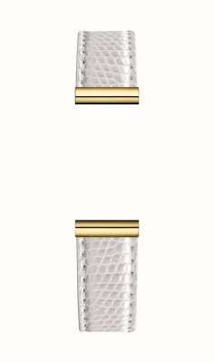 Herbelin Correa de reloj intercambiable Antarès - cuero blanco texturizado iguana / pvd dorado - solo la correa BRAC.17048.19/P