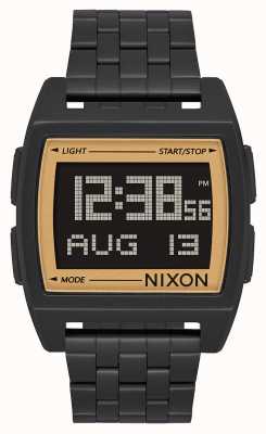 Nixon Base | todo negro / dorado | digital | pulsera de acero ip negro A1107-1031-00