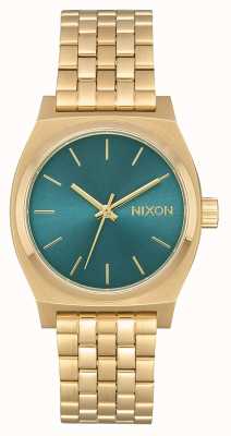 Nixon Cajero medio tiempo | oro claro / turquesa | pulsera de acero ip oro A1130-2626-00