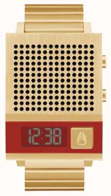 Nixon Dork también | todo el oro | digital | pulsera de acero ip oro | hablando A1266-502-00