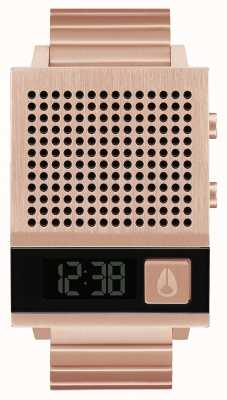 Nixon Dork también | todo oro rosa | digital | pulsera de acero ip oro rosa | hablando A1266-897-00