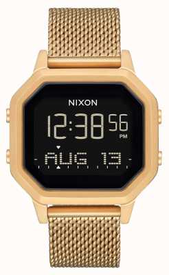 Nixon Sirena milanesa | todo el oro | digital | pulsera de malla de acero ip dorado A1272-502-00