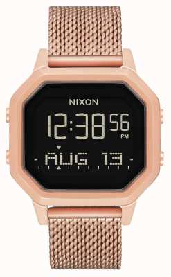 Nixon Sirena milanesa | todo oro rosa | digital | malla de acero ip oro rosa | A1272-897-00