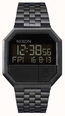 Nixon Vuelva a ejecutar | todo negro | digital | pulsera de acero ip negro A158-001-00