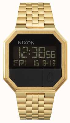 Nixon Vuelva a ejecutar | todo el oro | digital | pulsera de acero ip oro A158-502-00