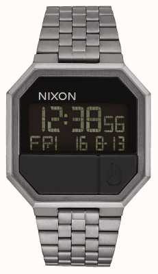Nixon Vuelva a ejecutar | todo gunmetal | digital | pulsera de acero ip bronce A158-632-00