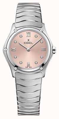 EBEL Clásico deportivo femenino | pulsera de acero inoxidable | esfera galvánica rosa 1216444A