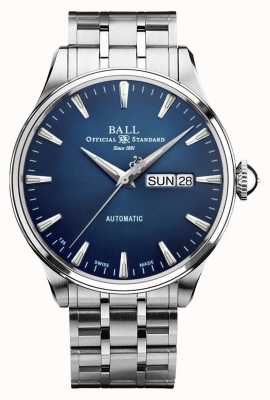 Ball Watch Company Trainmaster eternidad | pulsera de acero inoxidable | esfera azul NM2080D-S1J-BE