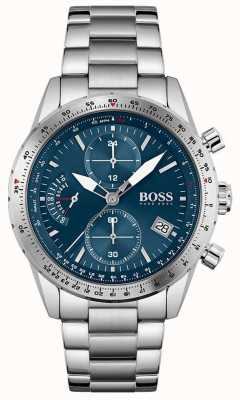 BOSS | edición piloto | hombres | pulsera de acero inoxidable | esfera azul | 1513850