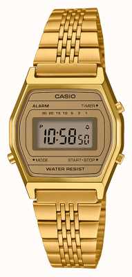 Casio Reloj digital vintage con caja de resina dorada. LA690WEGA-9EF