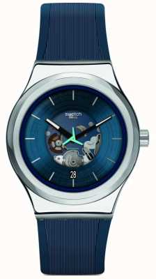 Swatch Reloj automático azul blurang para hombre YIS430