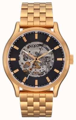 Nixon Reloj Spectra de acero inoxidable chapado en oro A1323-010