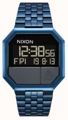 Nixon Vuelva a ejecutar | acero inoxidable azul | reloj retro A158-300