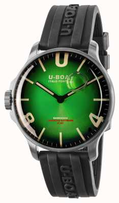 U-Boat Darkmoon 44 mm verde noble ss / correa de caucho 8702/B