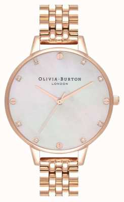 Olivia Burton Demi blush mop pulsera de oro rosa OB16SE15