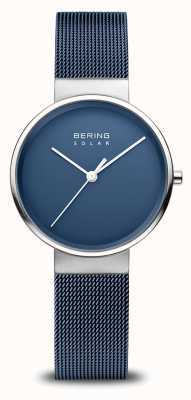 Bering Reloj solar azul marino para mujer 14331-307
