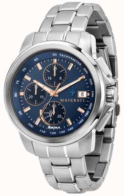 Maserati Reloj Successo solar para hombre con esfera azul R8873645004