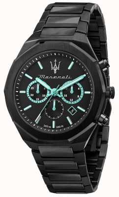 Maserati Reloj stile aqua edition chapado en negro R8873644001