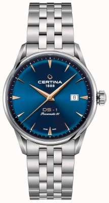 Certina Reloj ds-1 powermatic 80 con esfera azul C0298071104102
