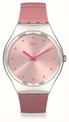 Swatch Ironía de la piel | rosa-muaré | correa de silicona rosa SYXS135
