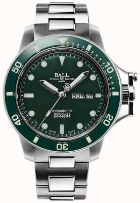 Ball Watch Company Esfera verde original de hidrocarburo de ingeniero para hombre (43 mm) DM2218B-S2CJ-GR